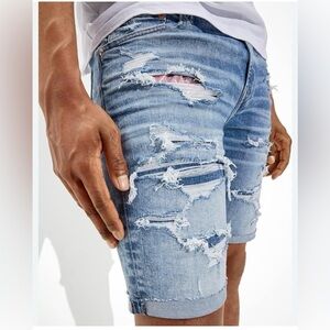 American Eagle -Air-flex Distressed Denim Short -NWOT-Sz 30​ 🍂​